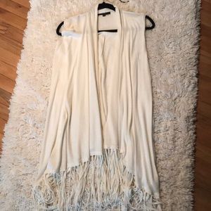 Central Park West Duster Vest with fringed bottom